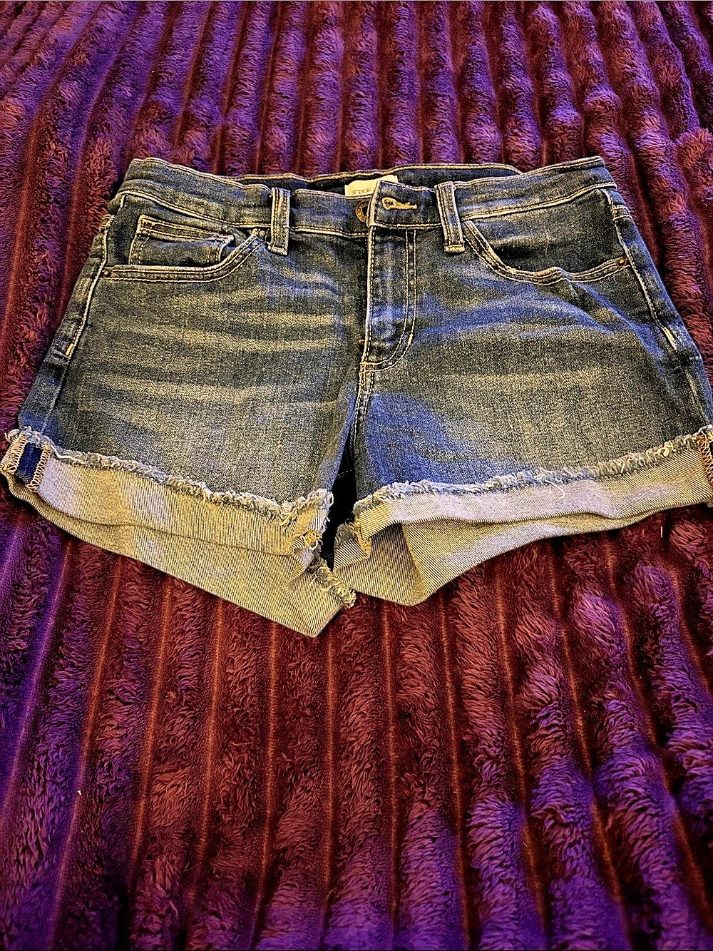 sneak peek Women'Small Distressed Denim Jean Shorts Size Small